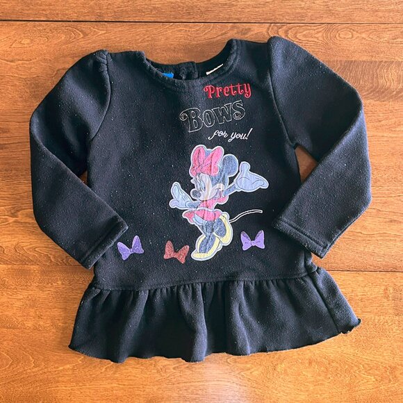 Disney Minnie Mouse peplum sweatshirt 3T - Picture 1 of 8